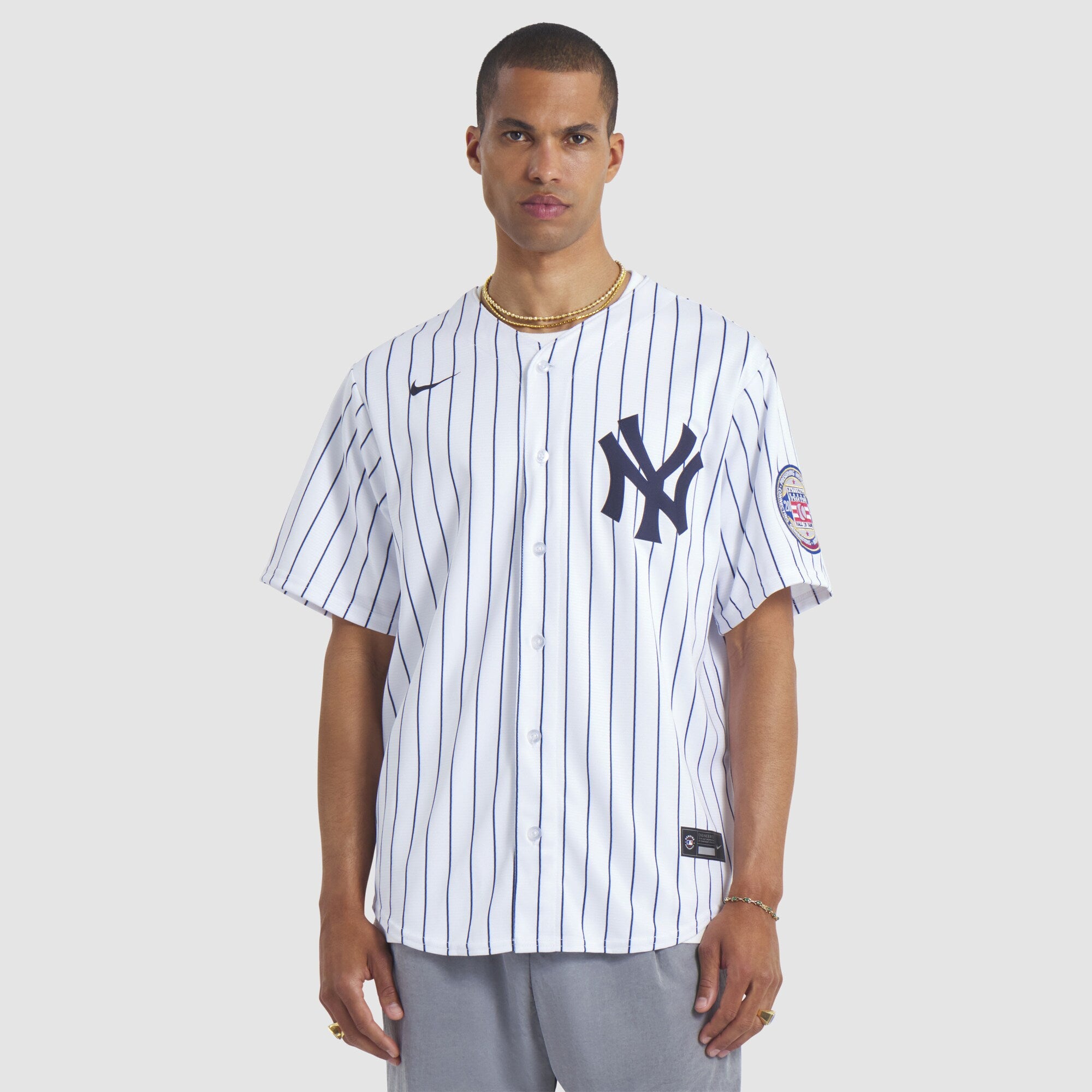 CC Sabathia New York Yankees 2025 Baseball Hall of Fame Name & Number Retired Replica Jersey - White | Stitched Baseball Jersey TJS1571
