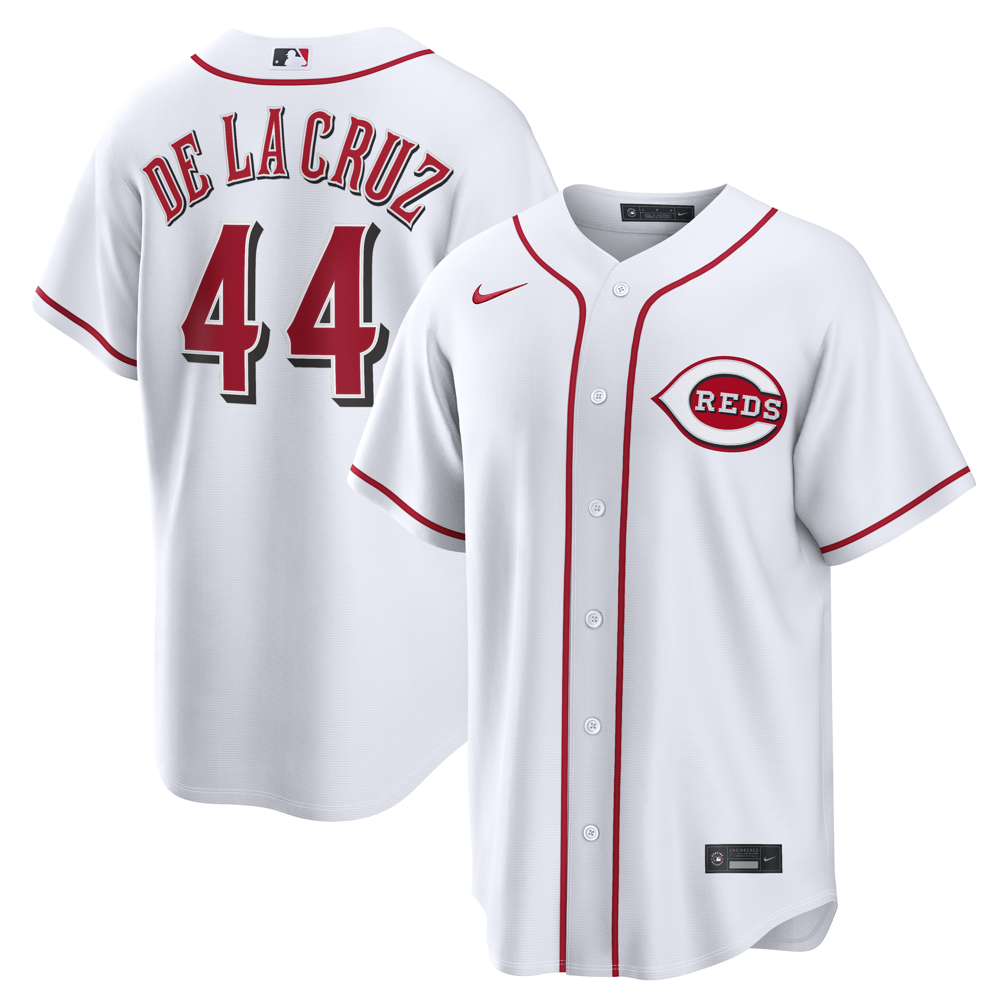 Elly De La Cruz Cincinnati Reds Home Replica Jersey - White | Stitched Baseball Jersey TJS1463