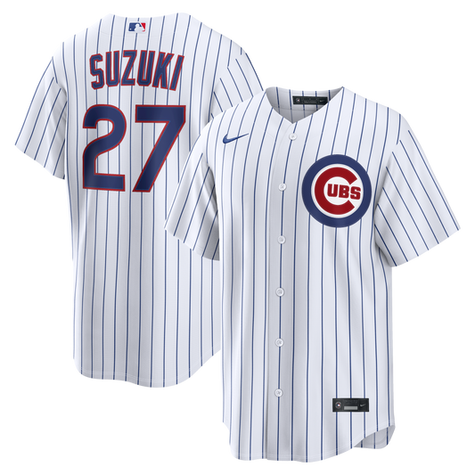 Seiya Suzuki Chicago Cubs Home Replica Jersey - White | Stitched Baseball Jersey TJS1404