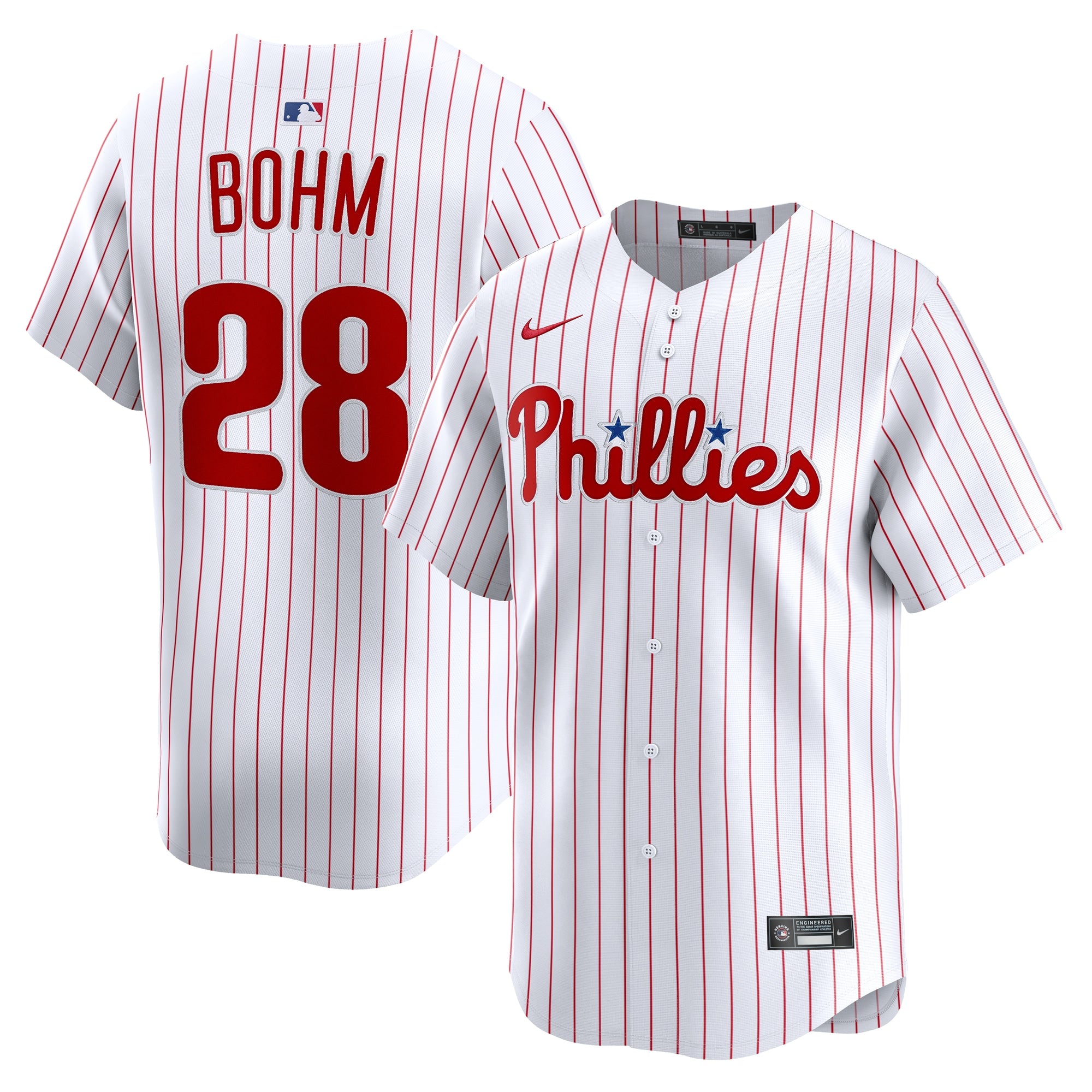 Alec Bohm Philadelphia Phillies Home Limited Player Jersey - White | Stitched Baseball Jersey TJS1578