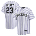 Kris Bryant Colorado Rockies Replica Player Jersey - White/Purple | Stitched Baseball Jersey TJS1540