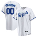 Kansas City Royals Replica Custom Jersey - White | Stitched Baseball Jersey TJS1476