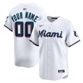 Miami Marlins Home Limited Custom Jersey - White | Stitched Baseball Jersey TJS1304