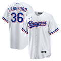 Wyatt Langford Texas Rangers Home Replica Jersey - White | Stitched Baseball Jersey TJS1588