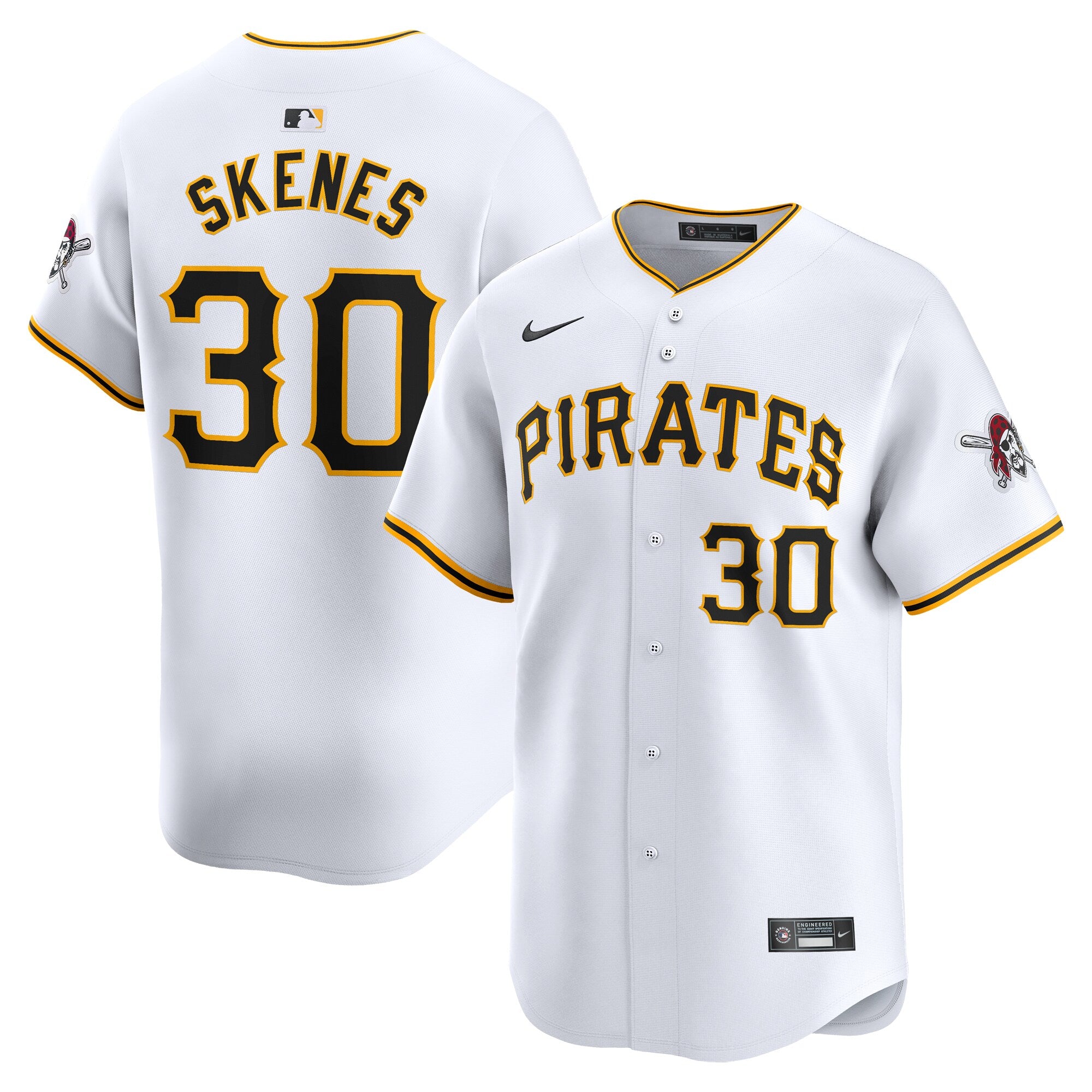 Paul Skenes Pittsburgh Pirates Home Limited Player Jersey - White | Stitched Baseball Jersey TJS1318