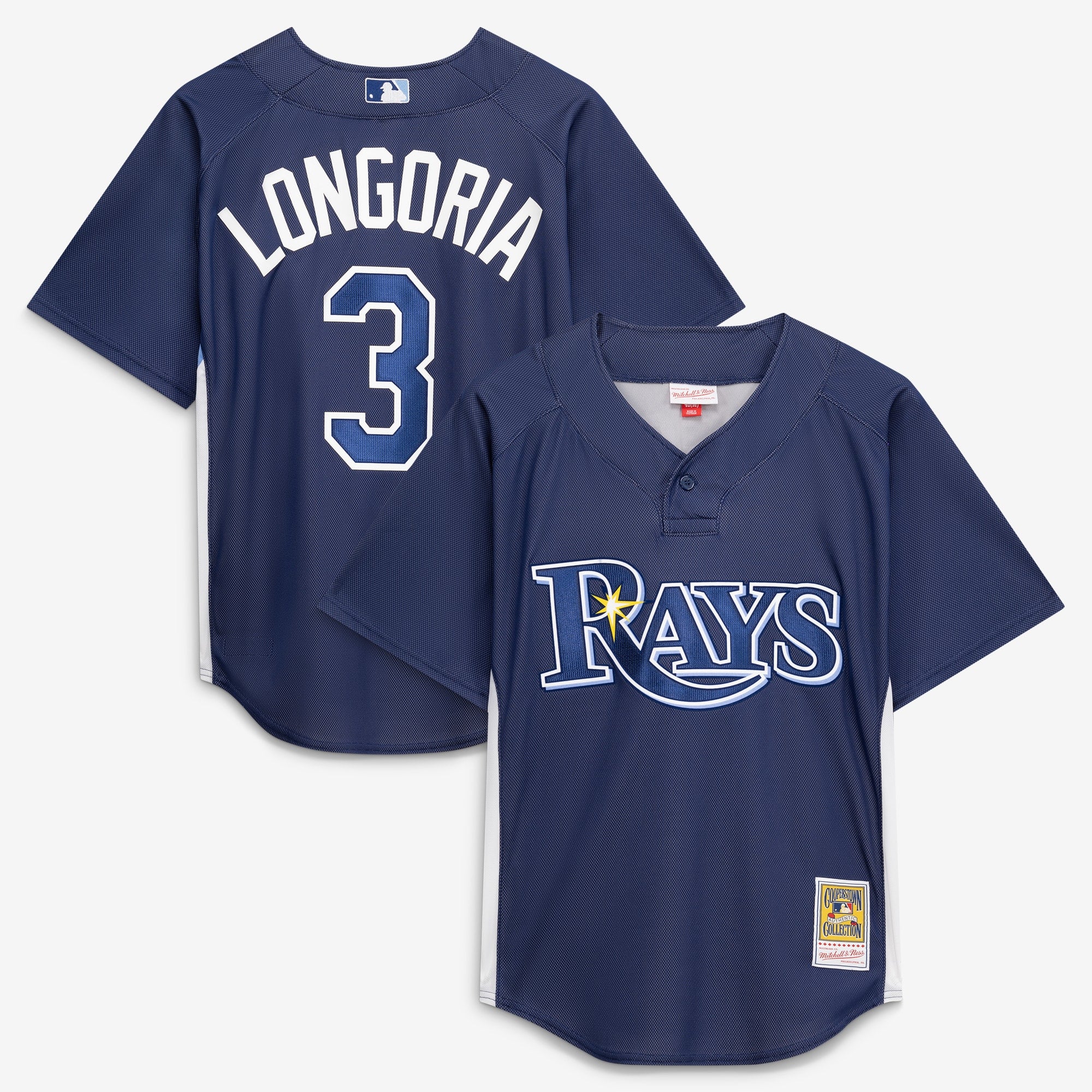 Evan Longoria Tampa Bay Rays M & N Batting Practice Jersey - Navy | Stitched Baseball Jersey TJS1350