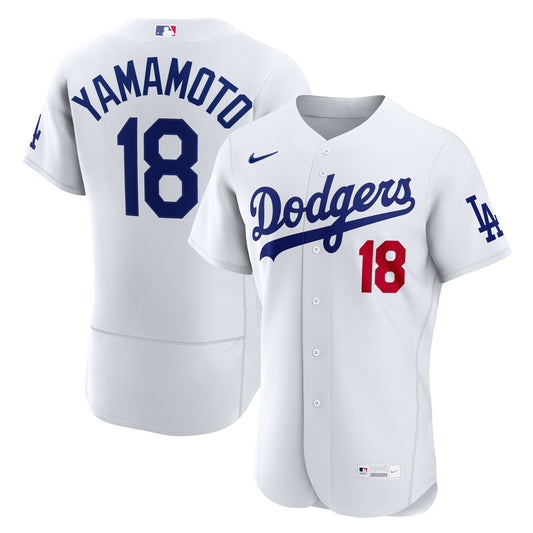 Yoshinobu Yamamoto Los Angeles Dodgers Home Jersey - White | Stitched Baseball Jersey TJS1367