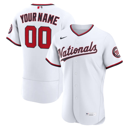 Washington Nationals Home Custom Jersey - White | Stitched Baseball Jersey TJS1569