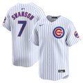 Dansby Swanson Chicago Cubs Home Limited Player Jersey - White | Stitched Baseball Jersey TJS1417
