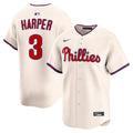 Bryce Harper Philadelphia Phillies Alternate Limited Jersey - Cream | Stitched Baseball Jersey TJS1481