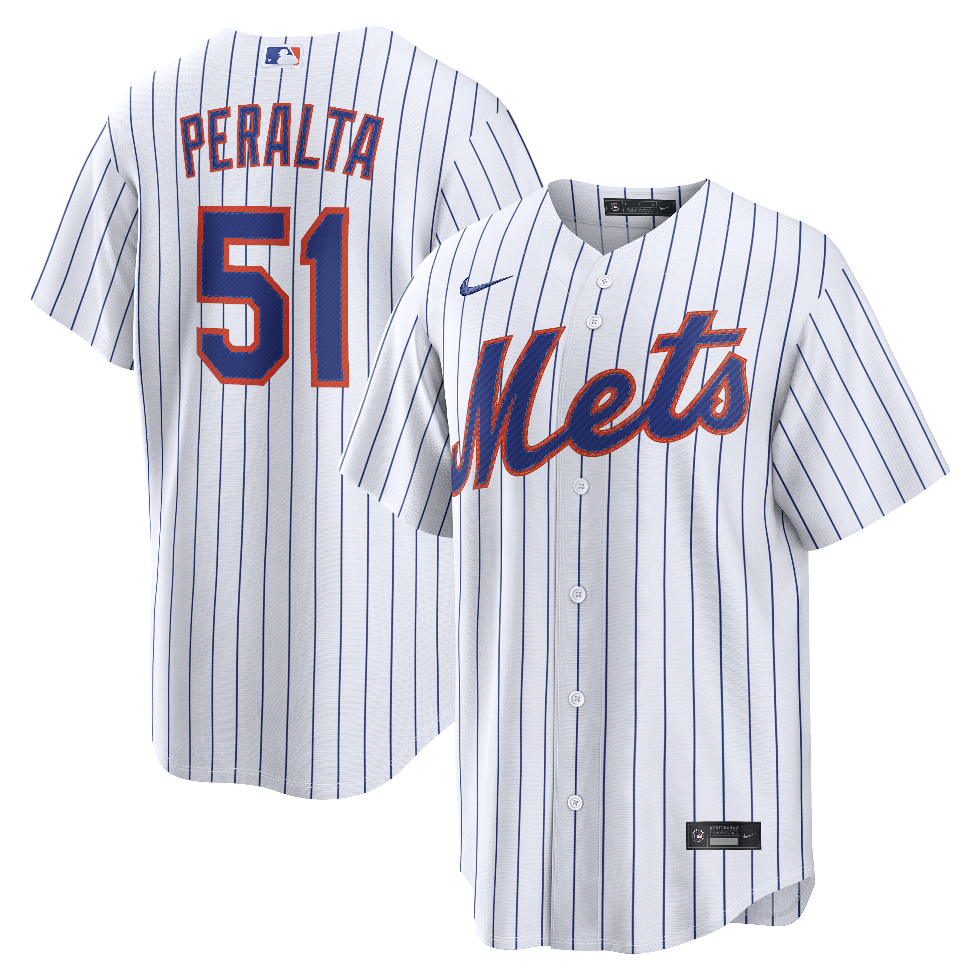Freddy Peralta New York Mets Home Replica Jersey - White | Stitched Baseball Jersey TJS1498