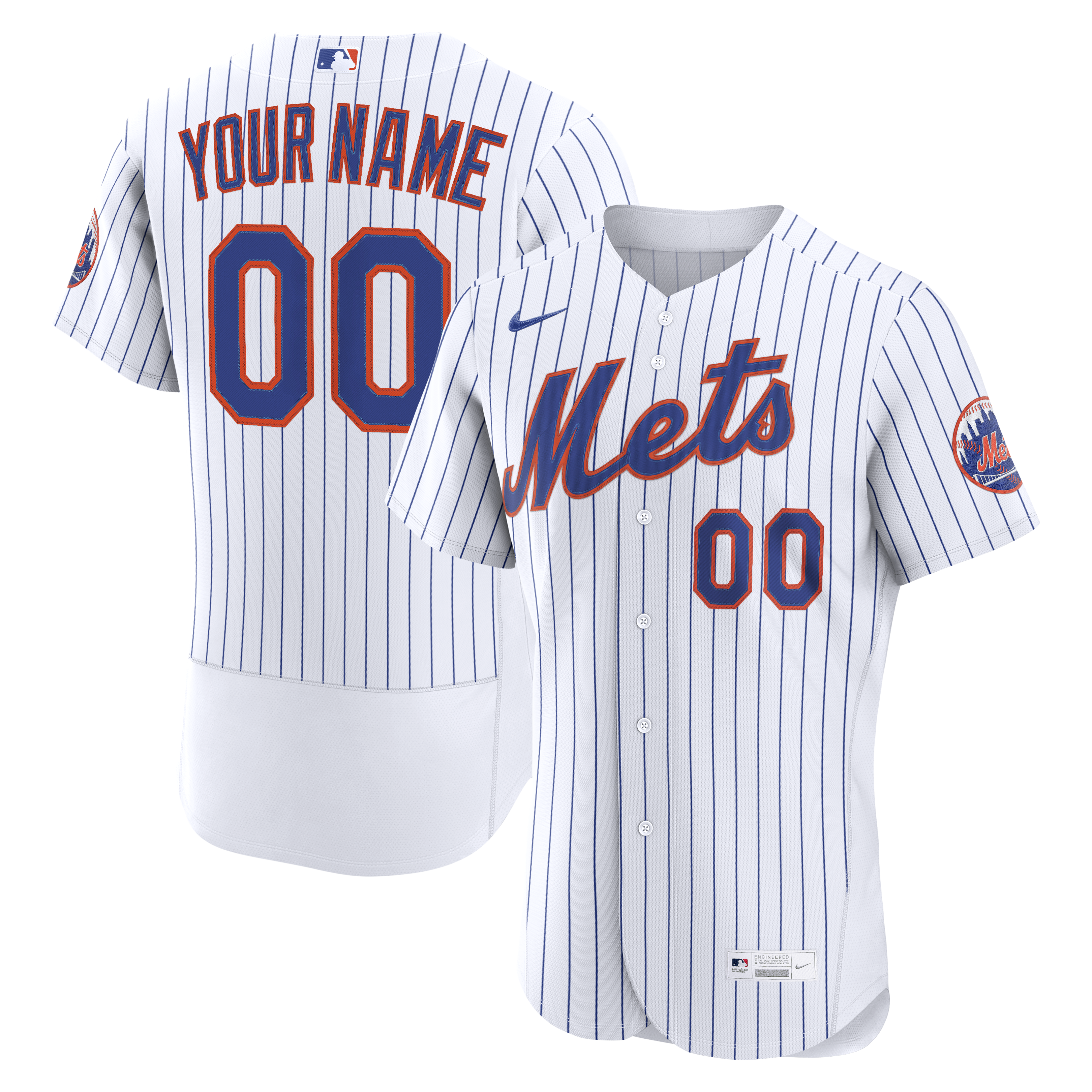 New York Mets Home Custom Jersey - White | Stitched Baseball Jersey TJS1436