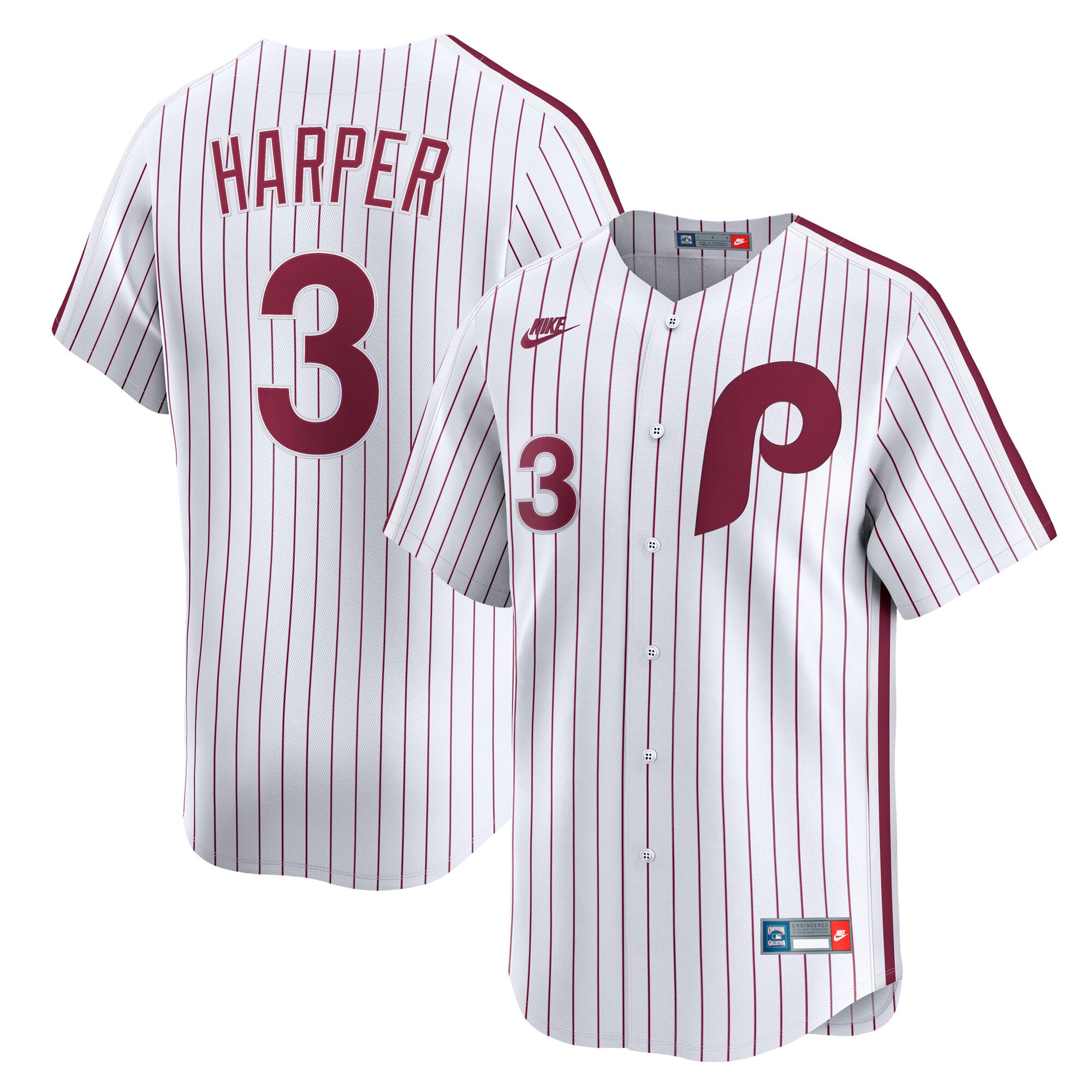 Bryce Harper Philadelphia Phillies Cooperstown Collection Limited Jersey - White | Stitched Baseball Jersey TJS1410