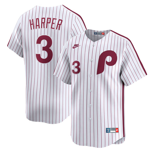Bryce Harper Philadelphia Phillies Cooperstown Collection Limited Jersey - White | Stitched Baseball Jersey TJS1410