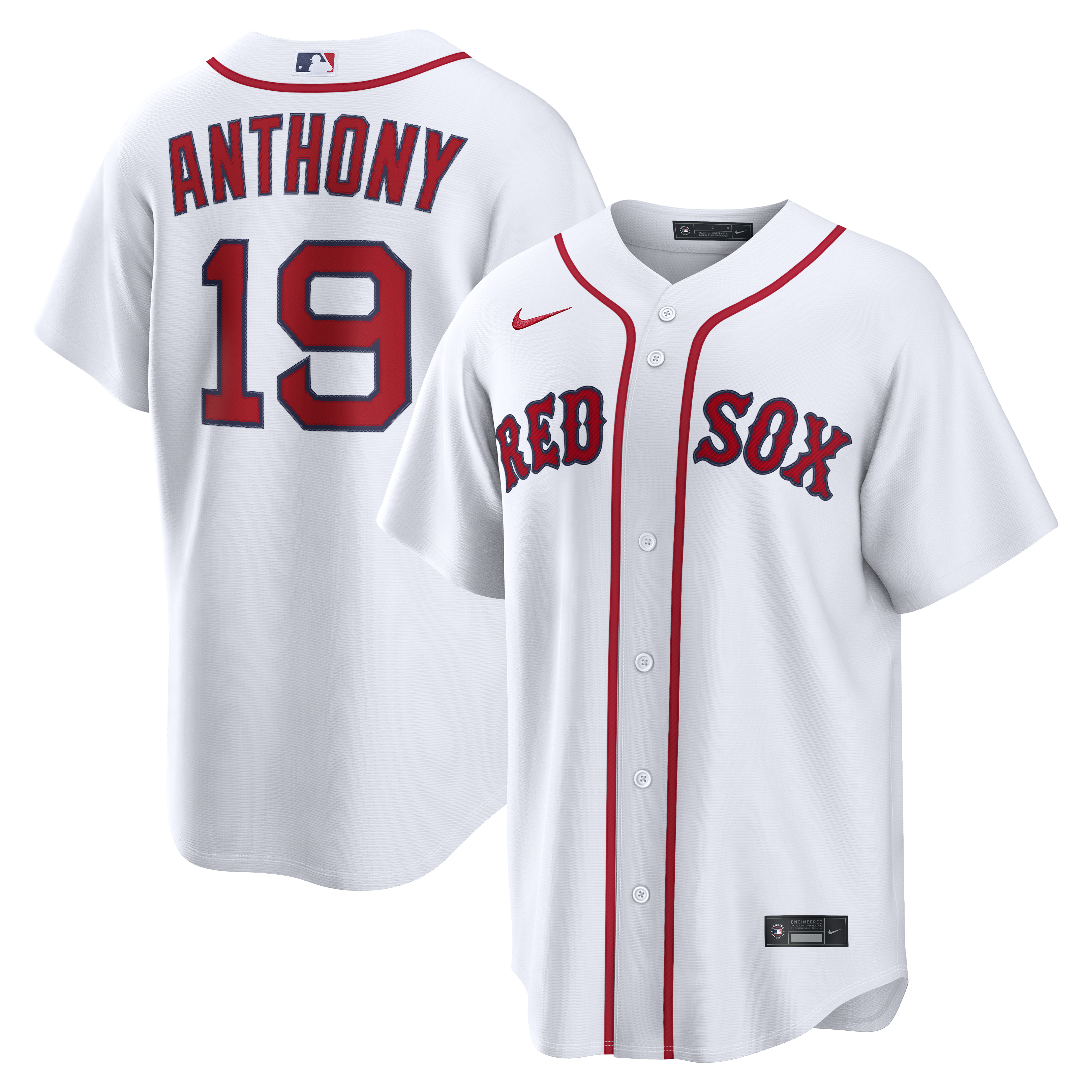 Roman Anthony Boston Red Sox Home Replica Jersey - White | Stitched Baseball Jersey TJS1401