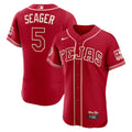 Corey Seager Texas Rangers 2026 City Connect Sponsor Patch Jersey - Red | Stitched Baseball Jersey TJS1327