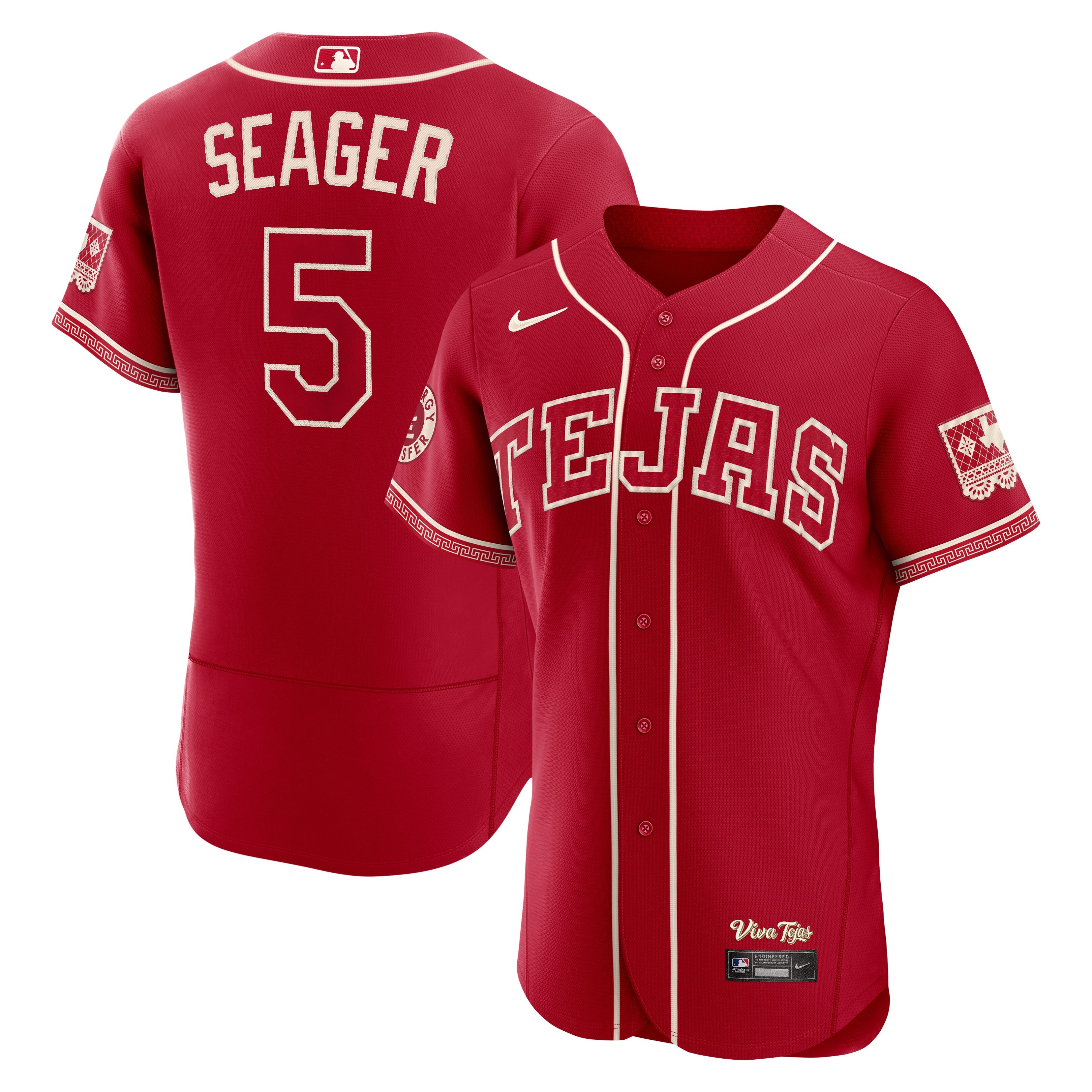 Corey Seager Texas Rangers 2026 City Connect Sponsor Patch Jersey - Red | Stitched Baseball Jersey TJS1327