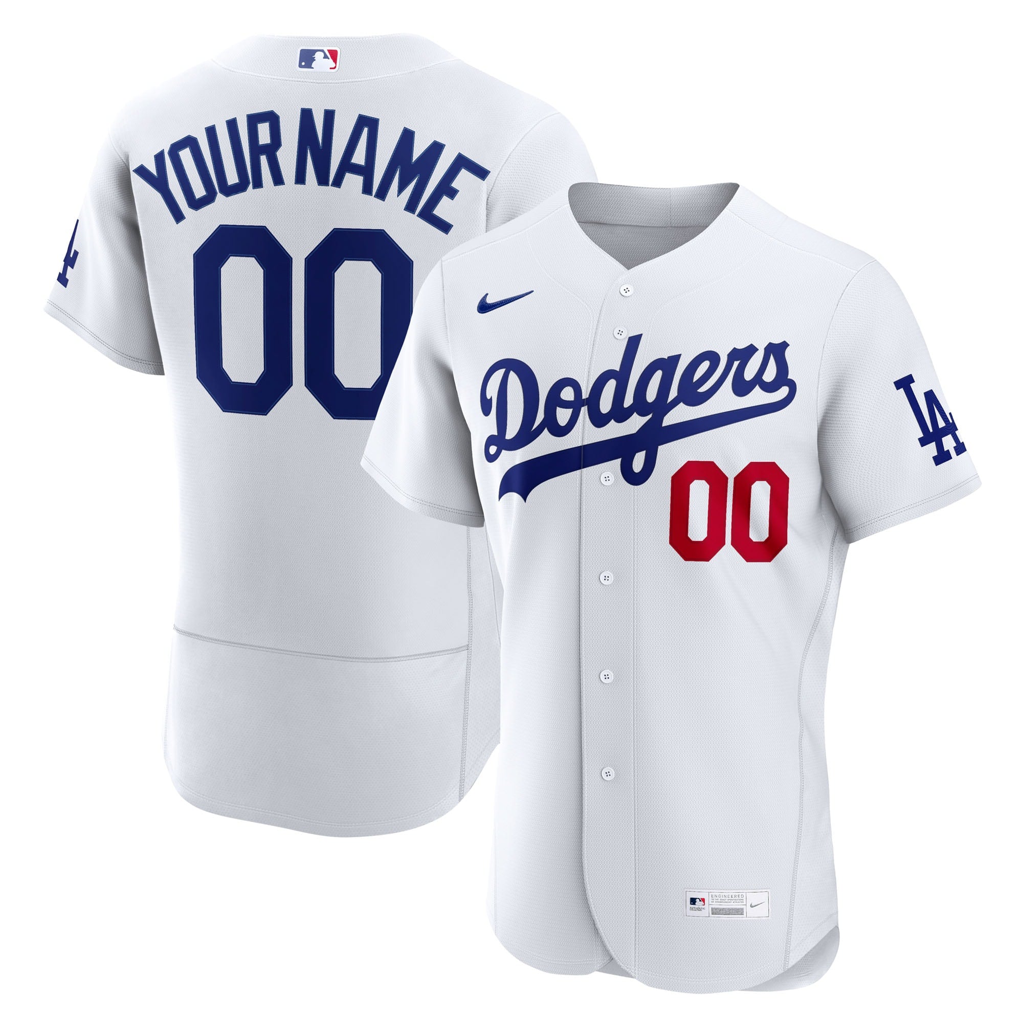 Los Angeles Dodgers Home Custom Jersey - White | Stitched Baseball Jersey TJS1411