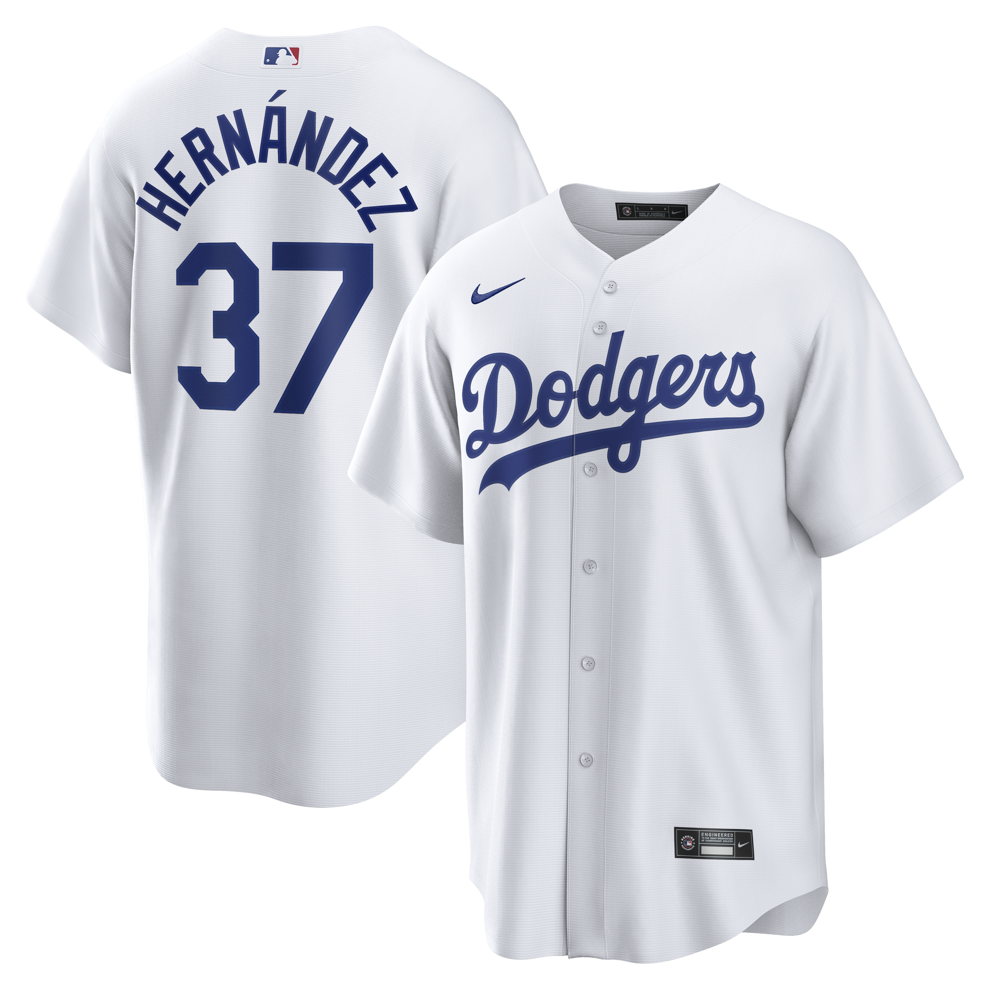 Teoscar Hern�ndez Los Angeles Dodgers Home Replica Jersey - White | Stitched Baseball Jersey TJS1420