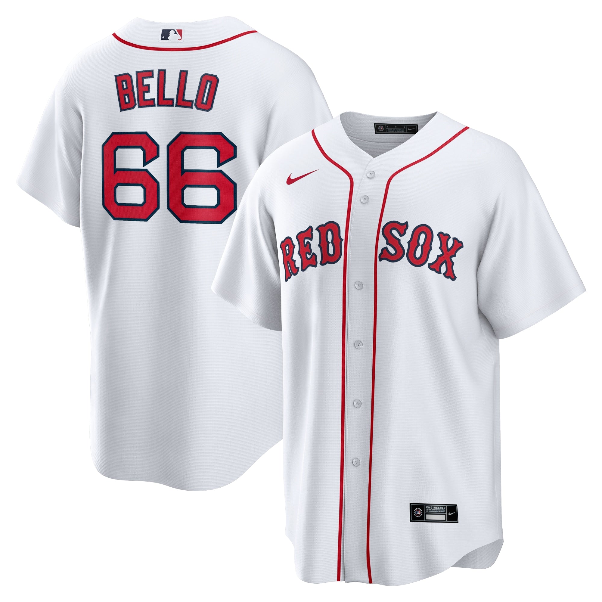 Brayan Bello Boston Red Sox Home Replica Jersey - White | Stitched Baseball Jersey TJS1543