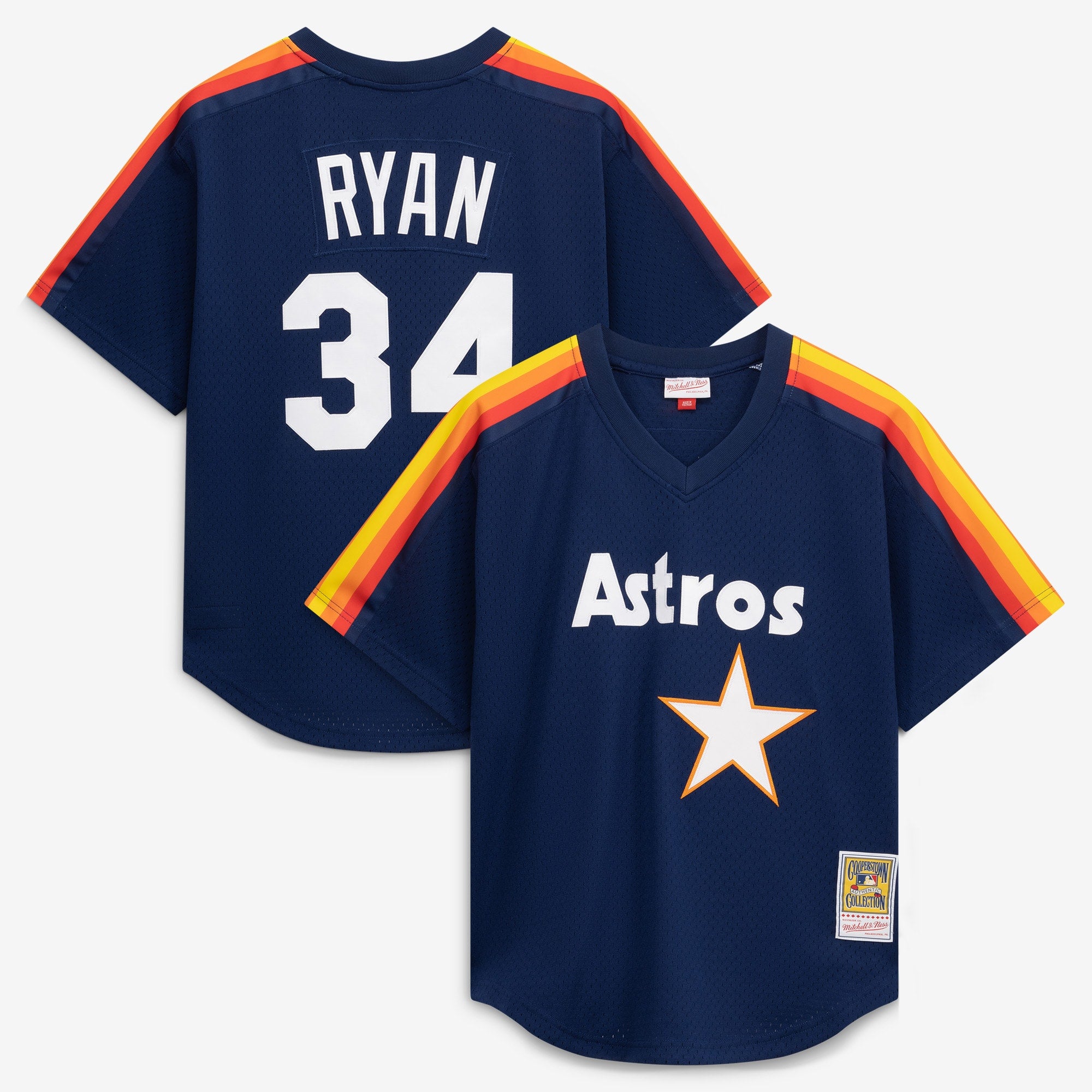 Nolan Ryan Houston Astros M & N Batting Practice Jersey - Navy | Stitched Baseball Jersey TJS1302
