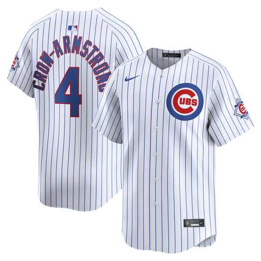 Pete Crow-Armstrong Chicago Cubs 150th Anniversary Limited Jersey - White | Stitched Baseball Jersey TJS1400