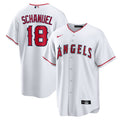 Nolan Schanuel Los Angeles Angels Home Replica Jersey - White | Stitched Baseball Jersey TJS1538