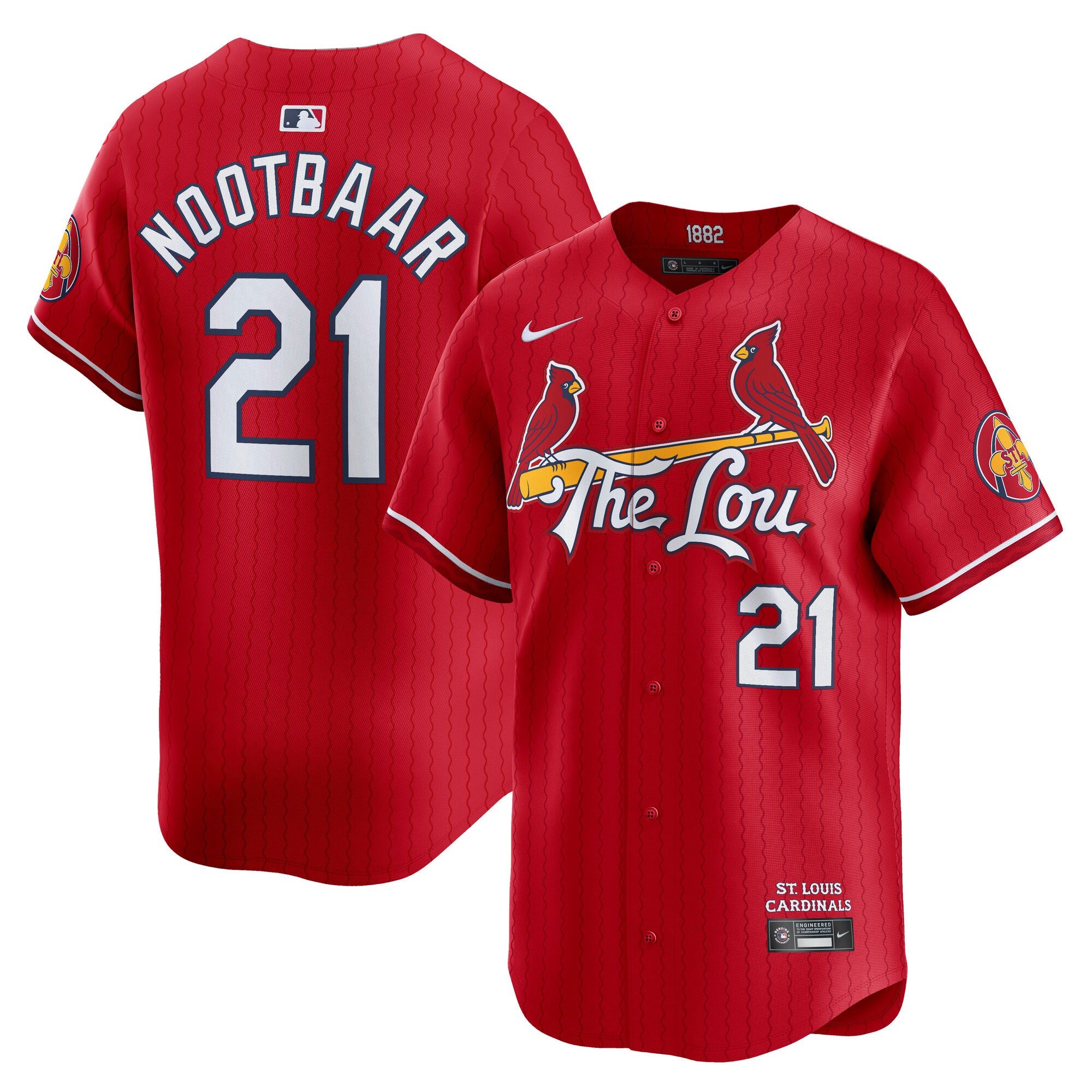Lars Nootbaar St. Louis Cardinals City Connect Limited Jersey - Red | Stitched Baseball Jersey TJS1355