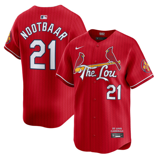 Lars Nootbaar St. Louis Cardinals City Connect Limited Jersey - Red | Stitched Baseball Jersey TJS1355