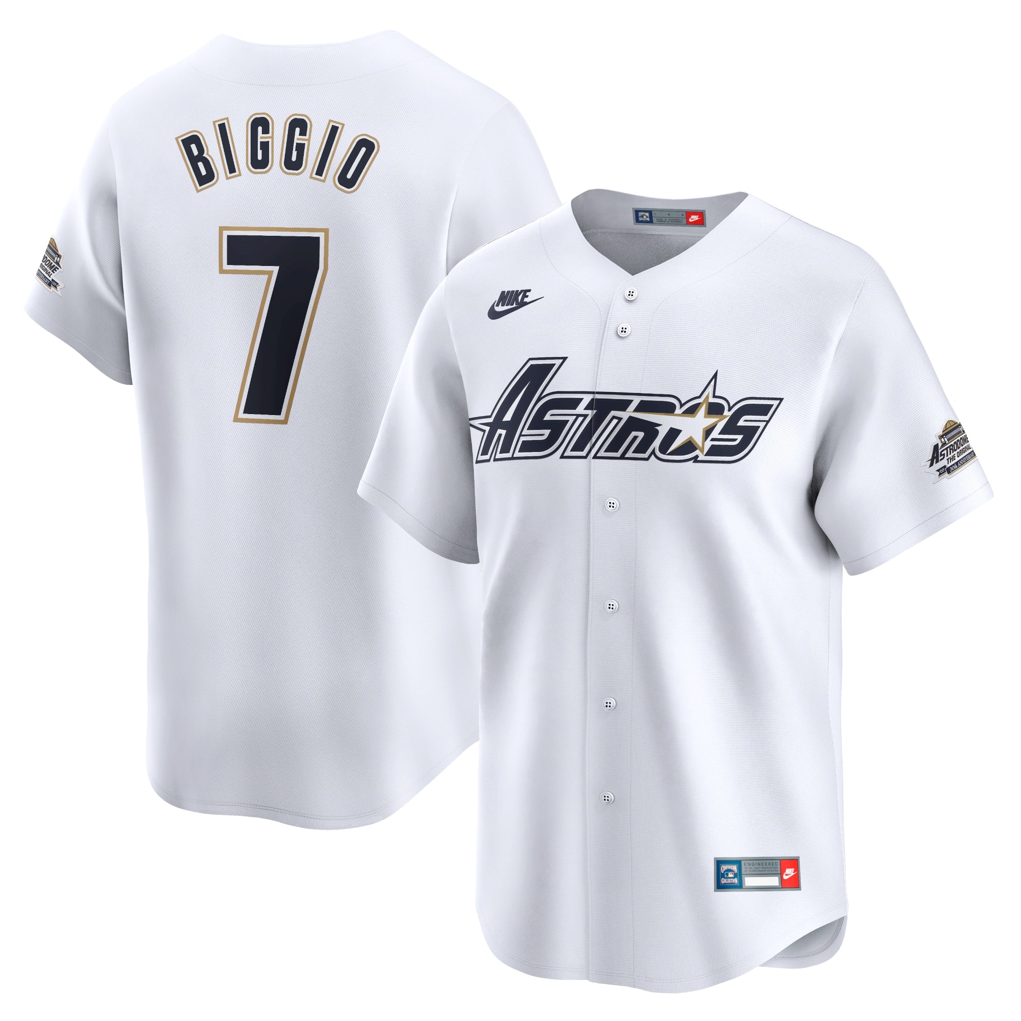 Craig Biggio Houston Astros Throwback Cooperstown Collection Limited Jersey - White | Stitched Baseball Jersey TJS1425