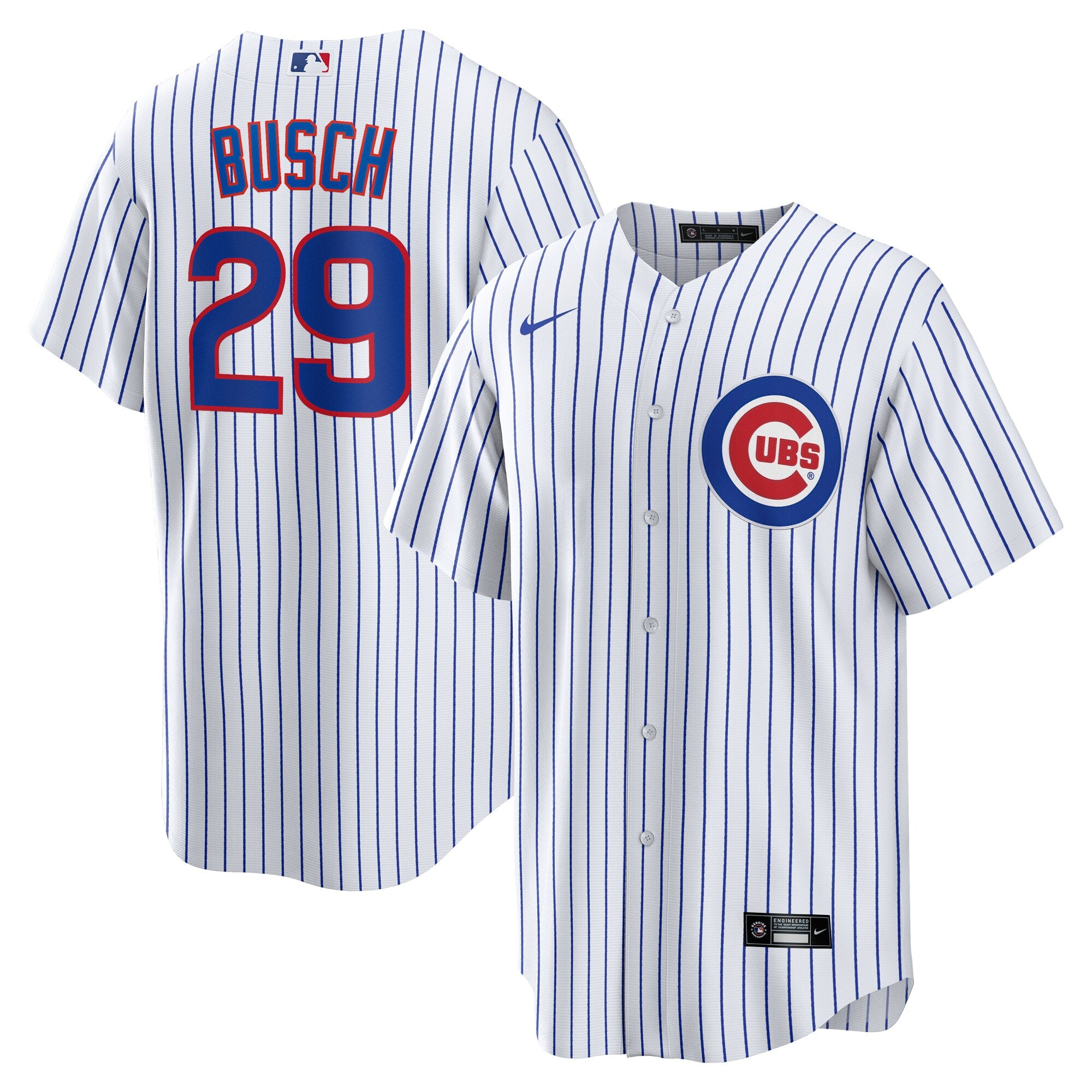 Michael Busch Chicago Cubs Home Replica Jersey - White | Stitched Baseball Jersey TJS1584