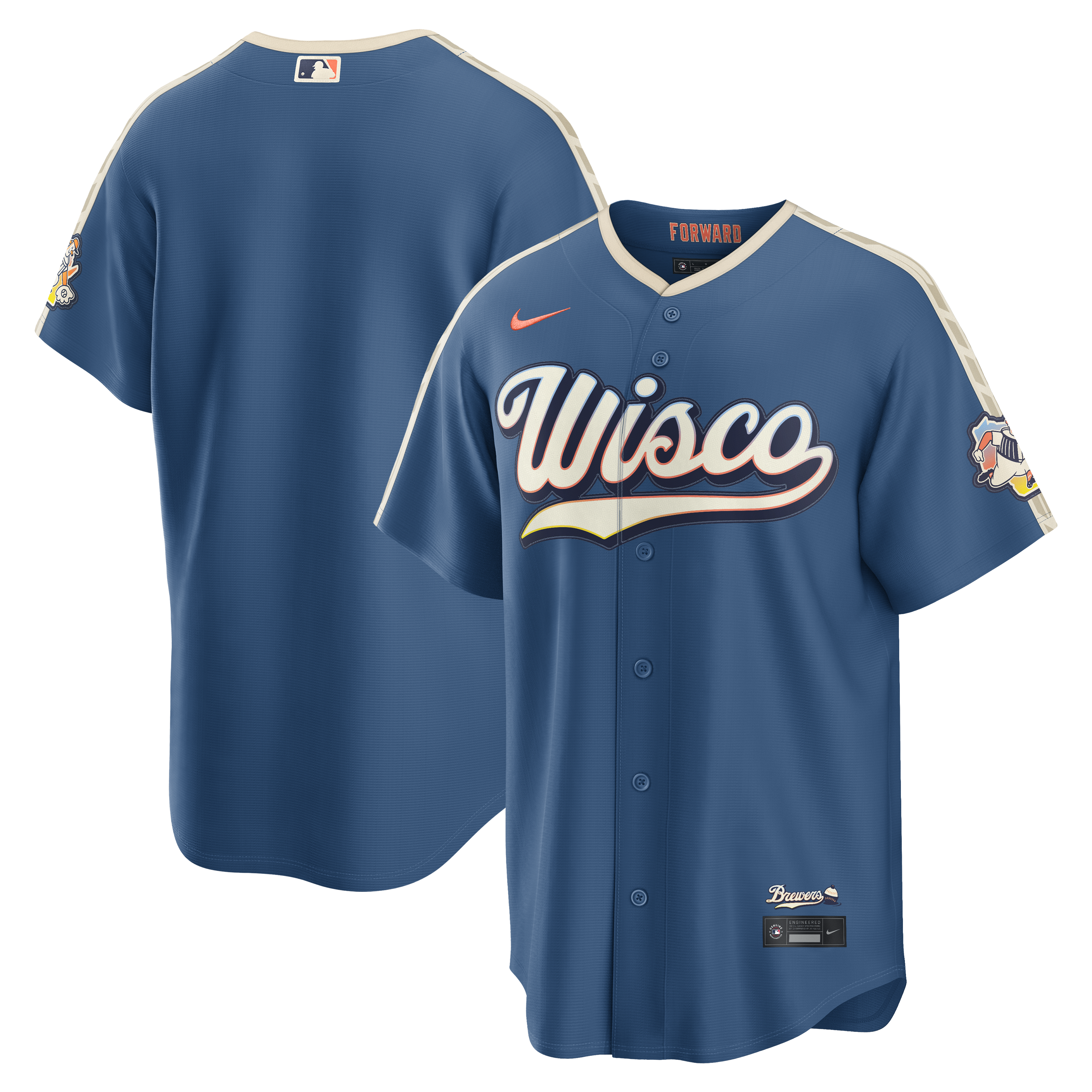 Milwaukee Brewers 2026 City Connect Stadium Jersey - Mineral Blue | Stitched Baseball Jersey TJS1593