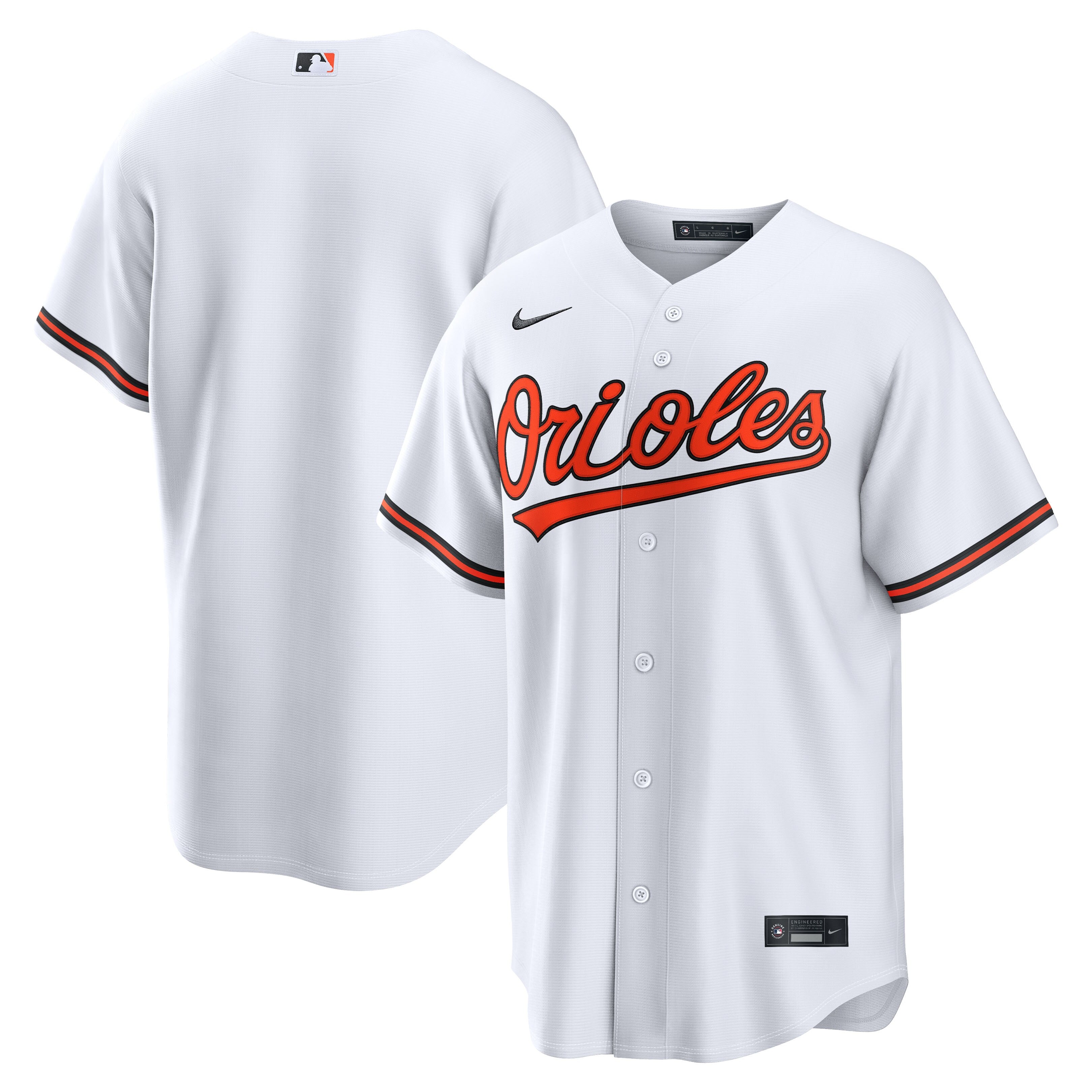 Baltimore Orioles Home Replica Jersey - White | Stitched Baseball Jersey TJS1308