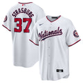 Stephen Strasburg Washington Nationals Home Replica Jersey - White | Stitched Baseball Jersey TJS1553