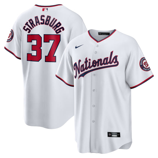 Stephen Strasburg Washington Nationals Home Replica Jersey - White | Stitched Baseball Jersey TJS1553