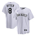 Ryan Ritter Colorado Rockies Home Replica Jersey - White | Stitched Baseball Jersey TJS1583