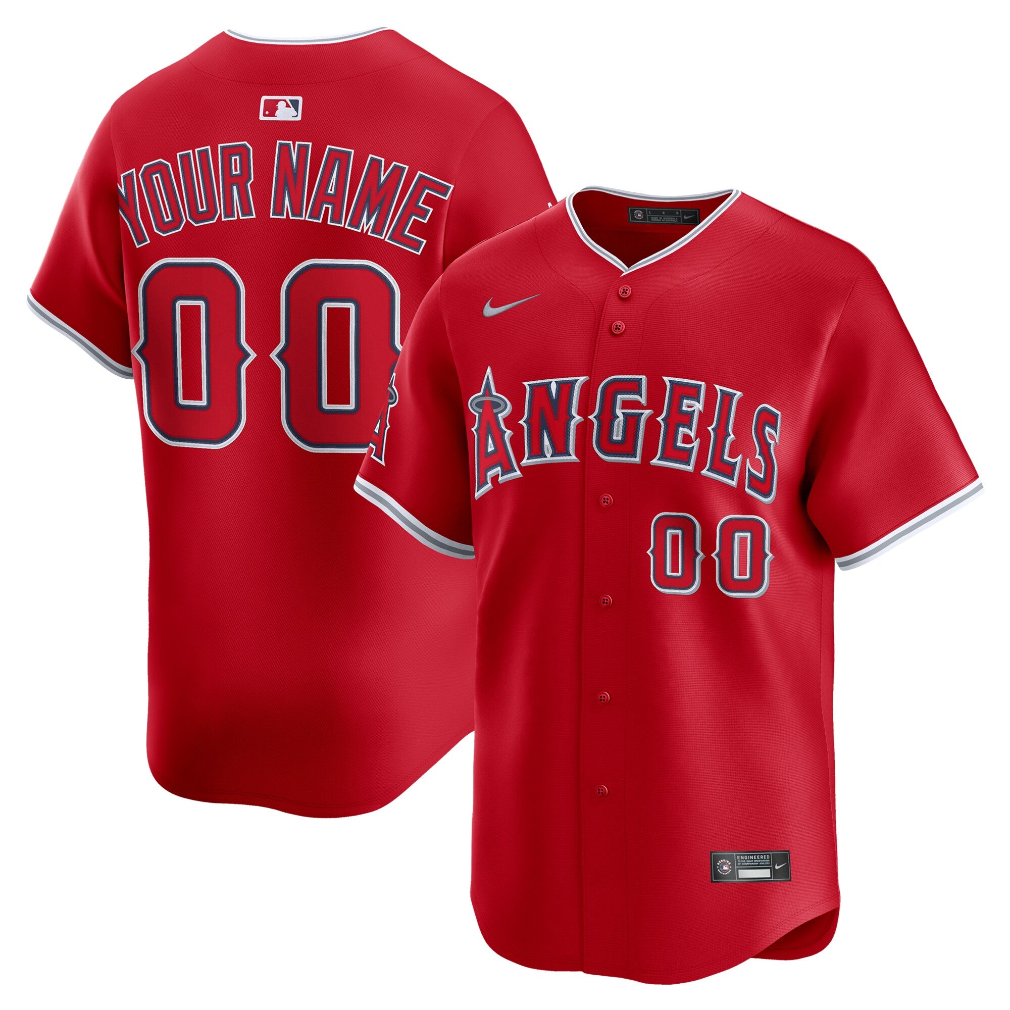 Los Angeles Angels Alternate Limited Custom Jersey - Red | Stitched Baseball Jersey TJS1560
