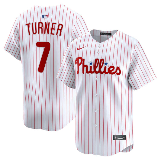 Trea Turner Philadelphia Phillies Home Limited Player Jersey - White | Stitched Baseball Jersey TJS1371