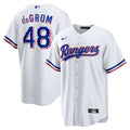 Jacob deGrom Texas Rangers Home Replica Player Jersey - White | Stitched Baseball Jersey TJS1326