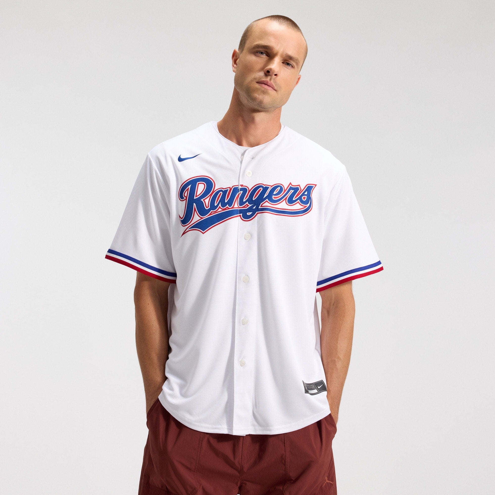 Texas Rangers Home Replica Team Jersey - White | Stitched Baseball Jersey TJS1303