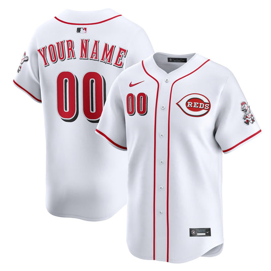Cincinnati Reds Home Limited Custom Jersey - White | Stitched Baseball Jersey TJS1301