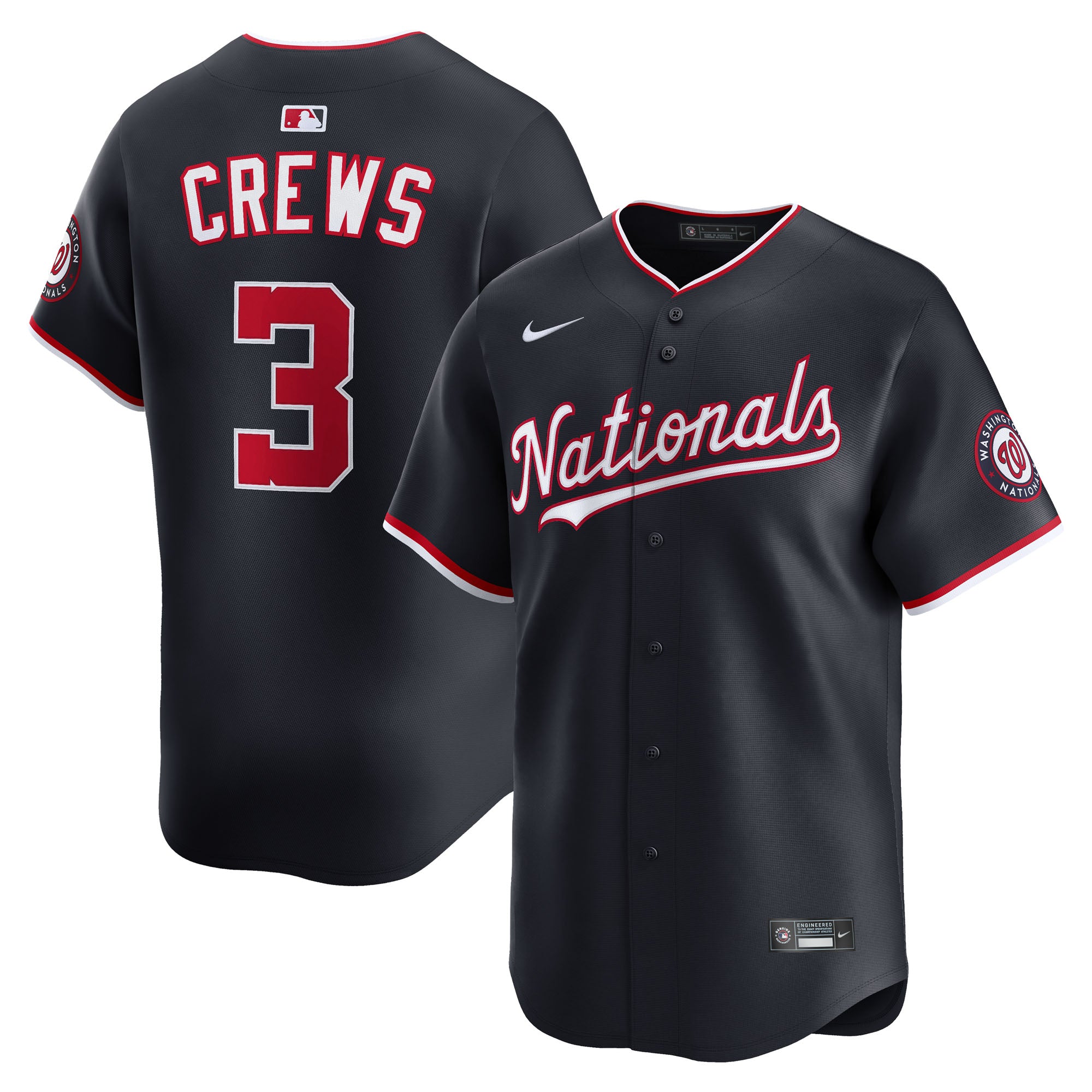 Dylan Crews Washington Nationals Alternate Limited Jersey - Navy | Stitched Baseball Jersey TJS1311
