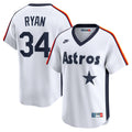 Nolan Ryan Houston Astros Throwback Cooperstown Collection Limited Jersey - White | Stitched Baseball Jersey TJS1447