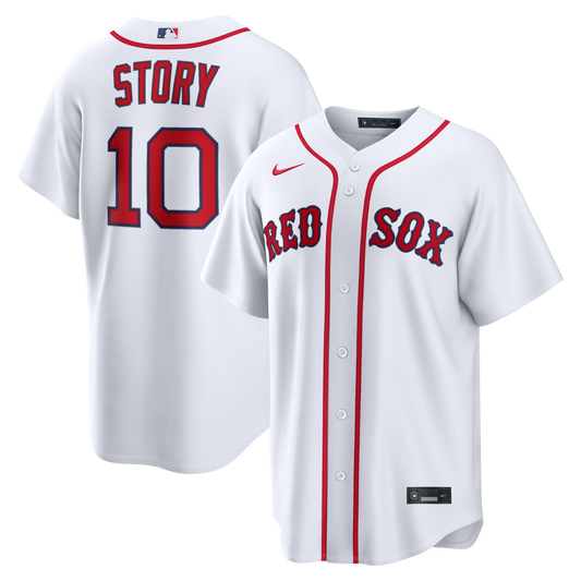 Trevor Story Boston Red Sox Home Replica Jersey - White | Stitched Baseball Jersey TJS1381