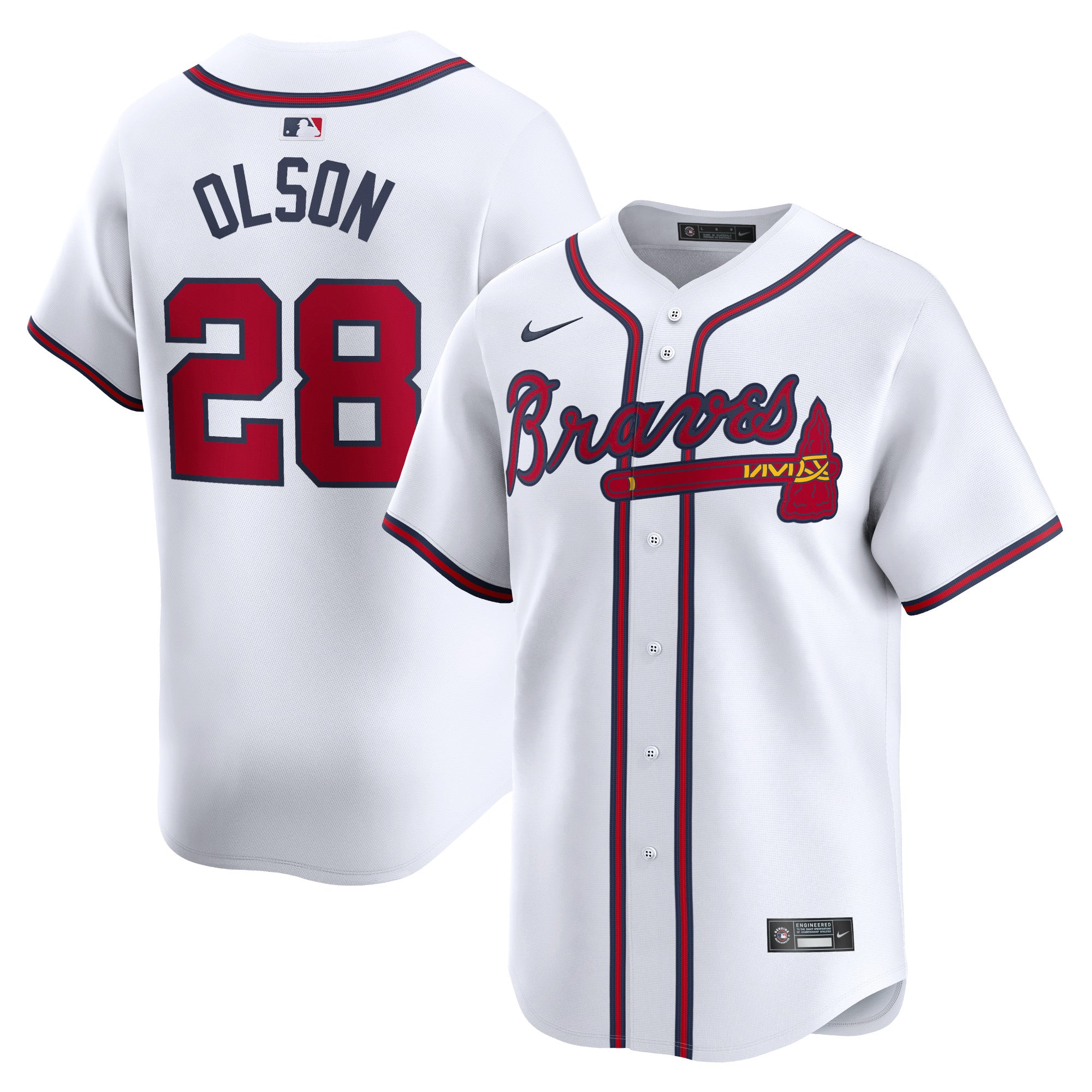 Matt Olson Atlanta Braves Home Limited Player Jersey - White | Stitched Baseball Jersey TJS1467