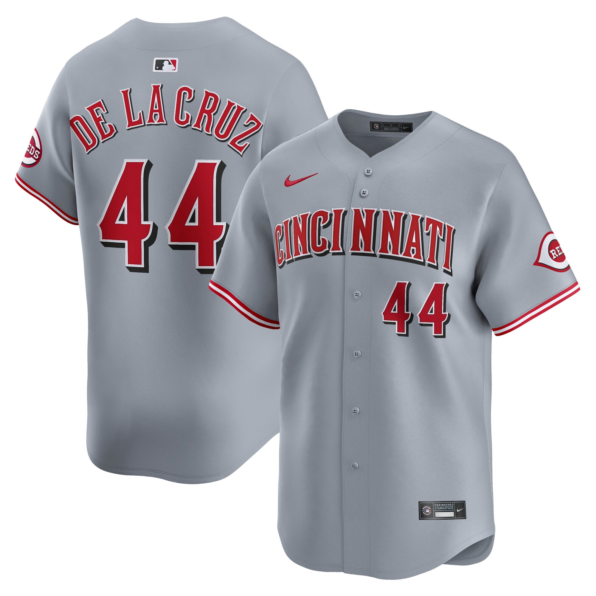 Elly De La Cruz Cincinnati Reds Road Limited Player Jersey - Gray | Stitched Baseball Jersey TJS1462