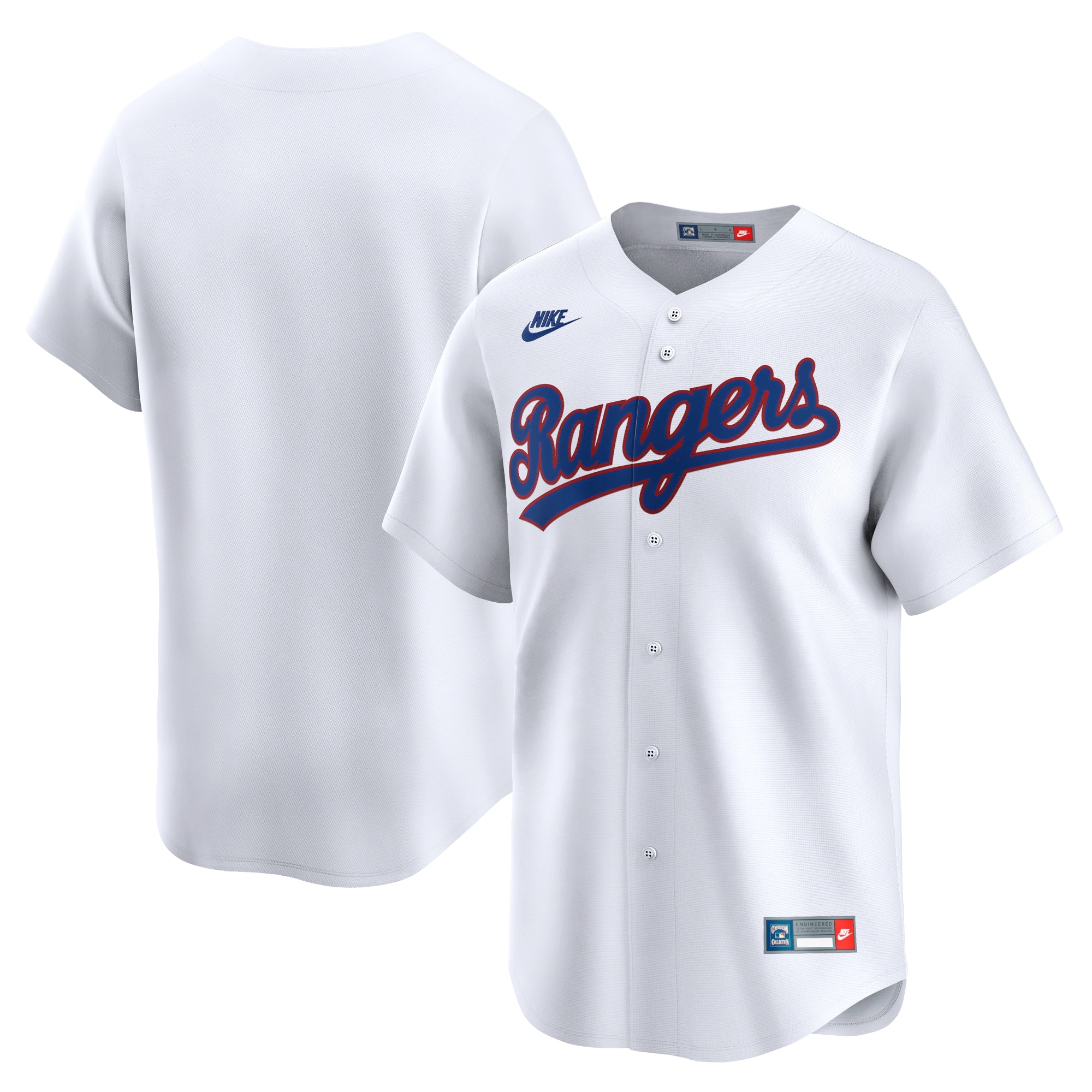 Texas Rangers Cooperstown Collection Limited Jersey - White | Stitched Baseball Jersey TJS1331