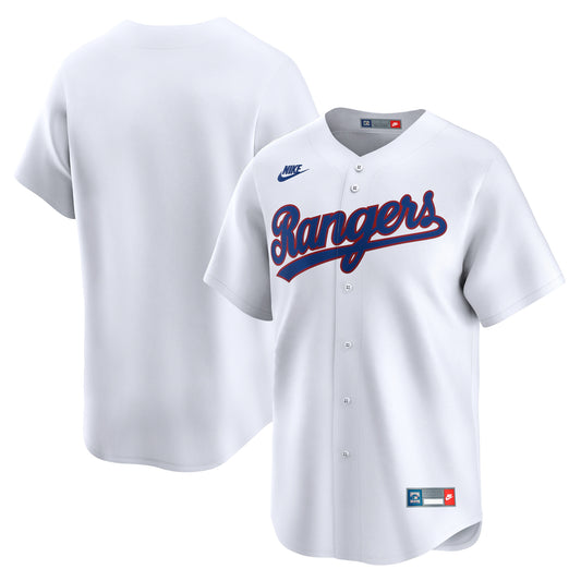 Texas Rangers Cooperstown Collection Limited Jersey - White | Stitched Baseball Jersey TJS1331