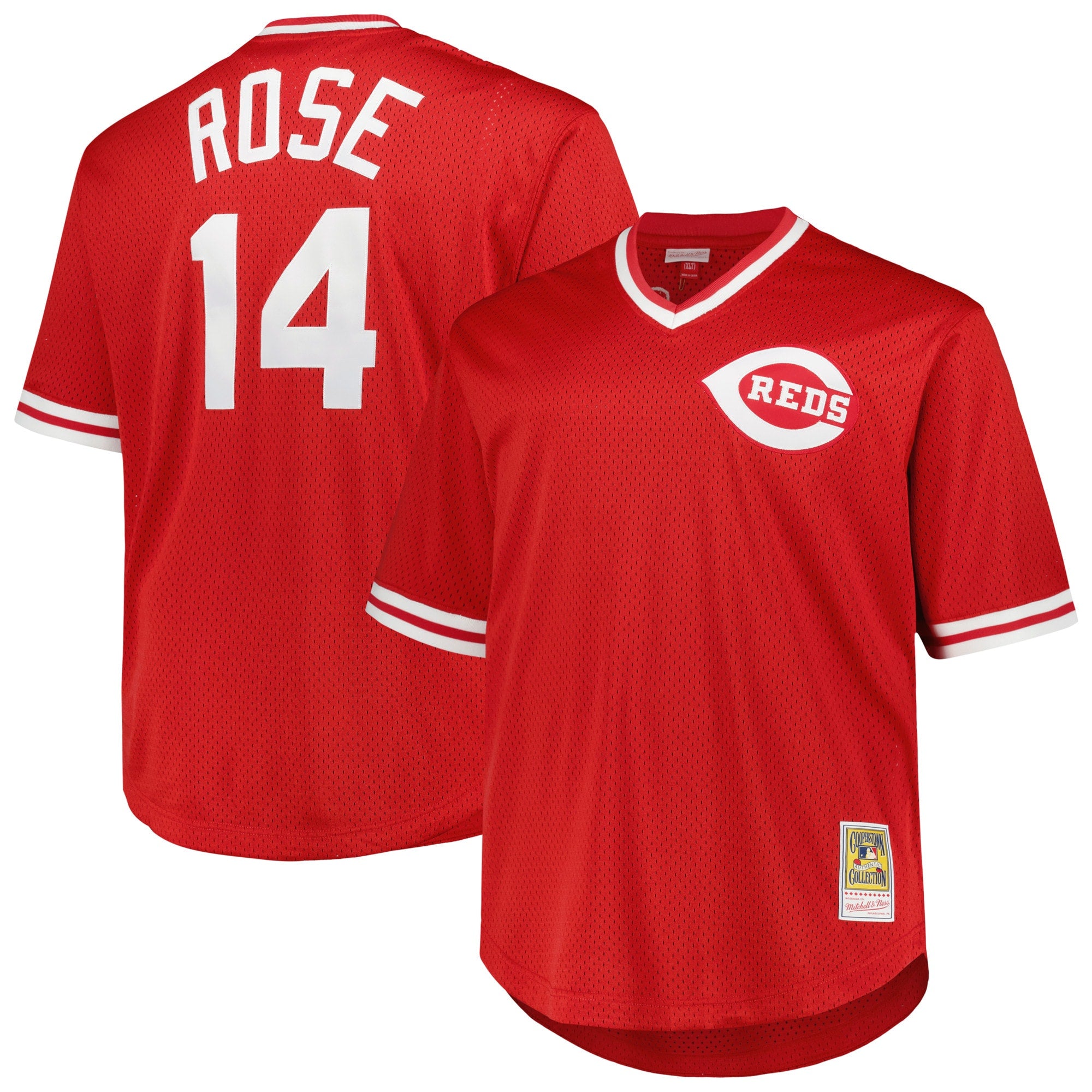 Pete Rose Cincinnati Reds M & N 1984 Cooperstown Collection Mesh Pullover Jersey - Red | Stitched Baseball Jersey TJS1429