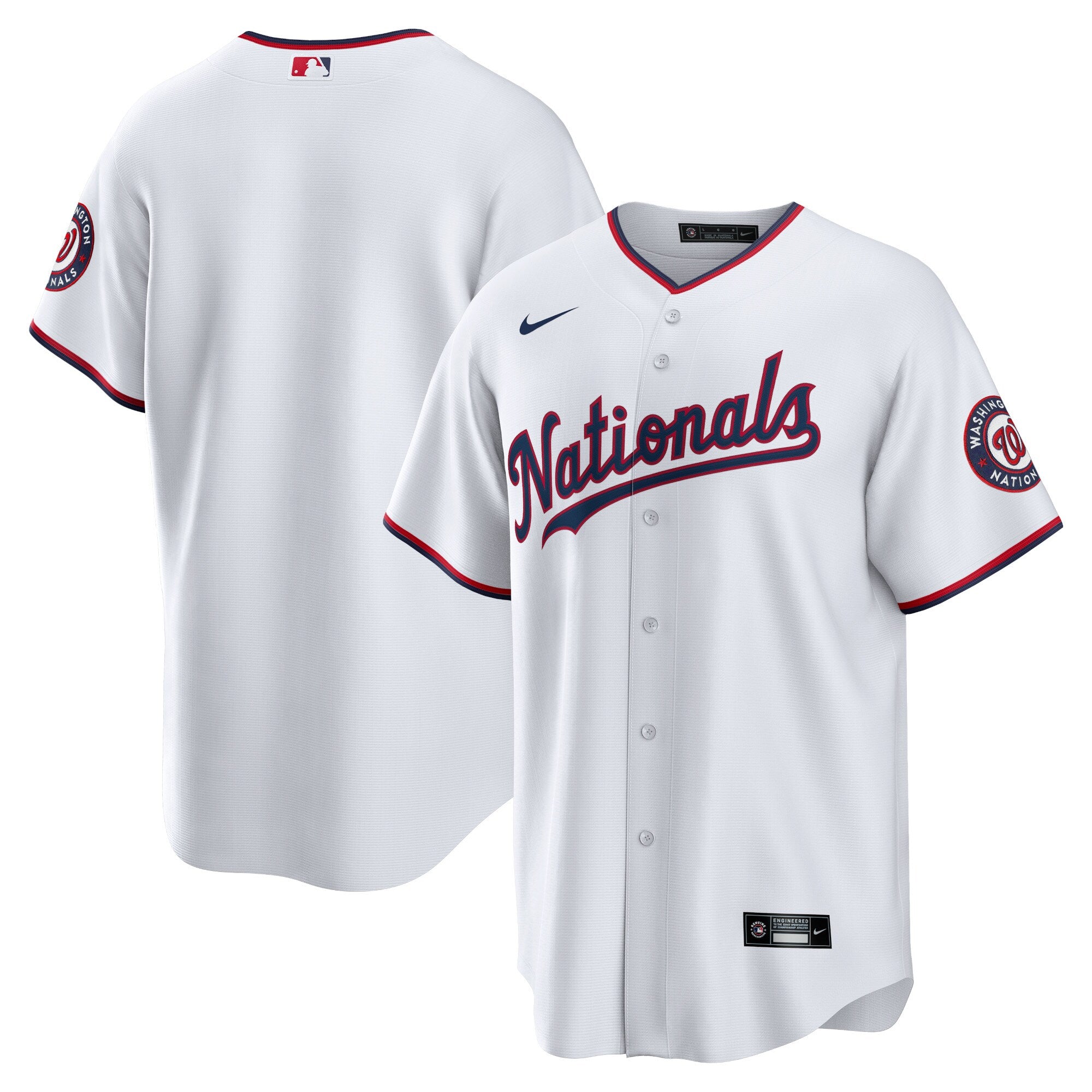 Washington Nationals Home Blank Replica Jersey - White | Stitched Baseball Jersey TJS1392